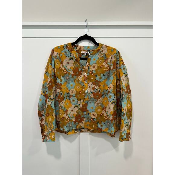 Sundry Retro Floral Blouse Size 0(XS) - Picture 1 of 5